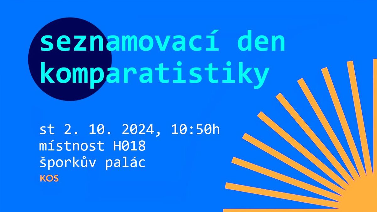 Seznamovac\u00ed den komparatistiky 2024