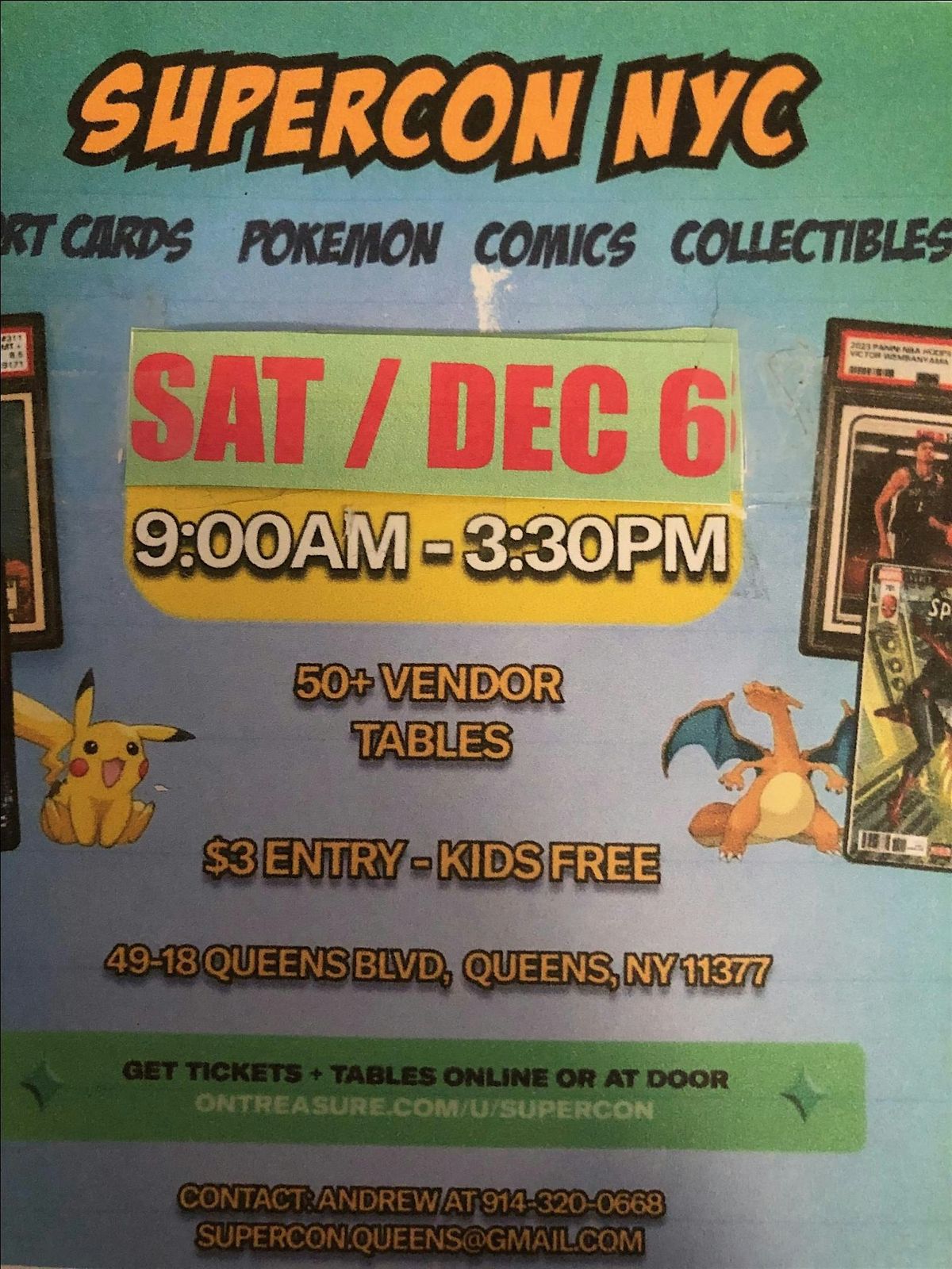 SUPERCON :  QUEENS **  Sports Cards & Pokemon  +  Pokemon & Sports Cards