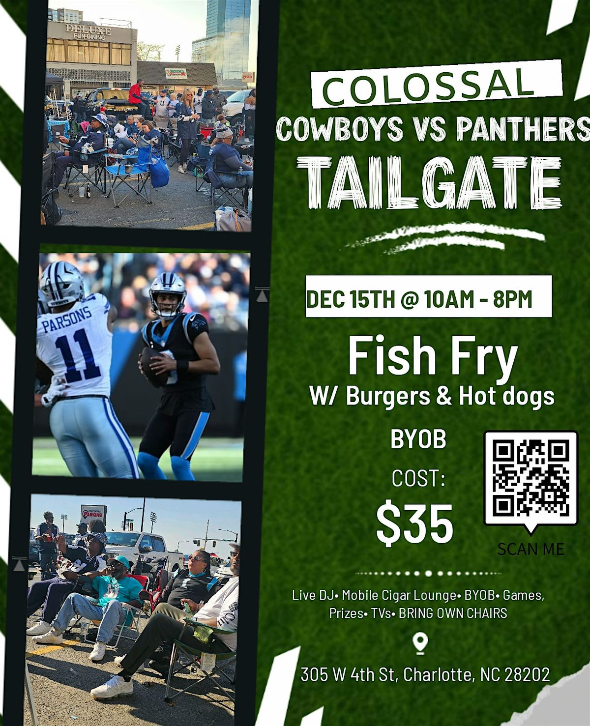 Cowboys vs Panthers Tailgate Party