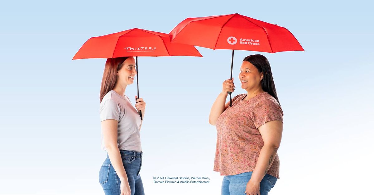 July 1-14: TWISTERS & Red Cross umbrella