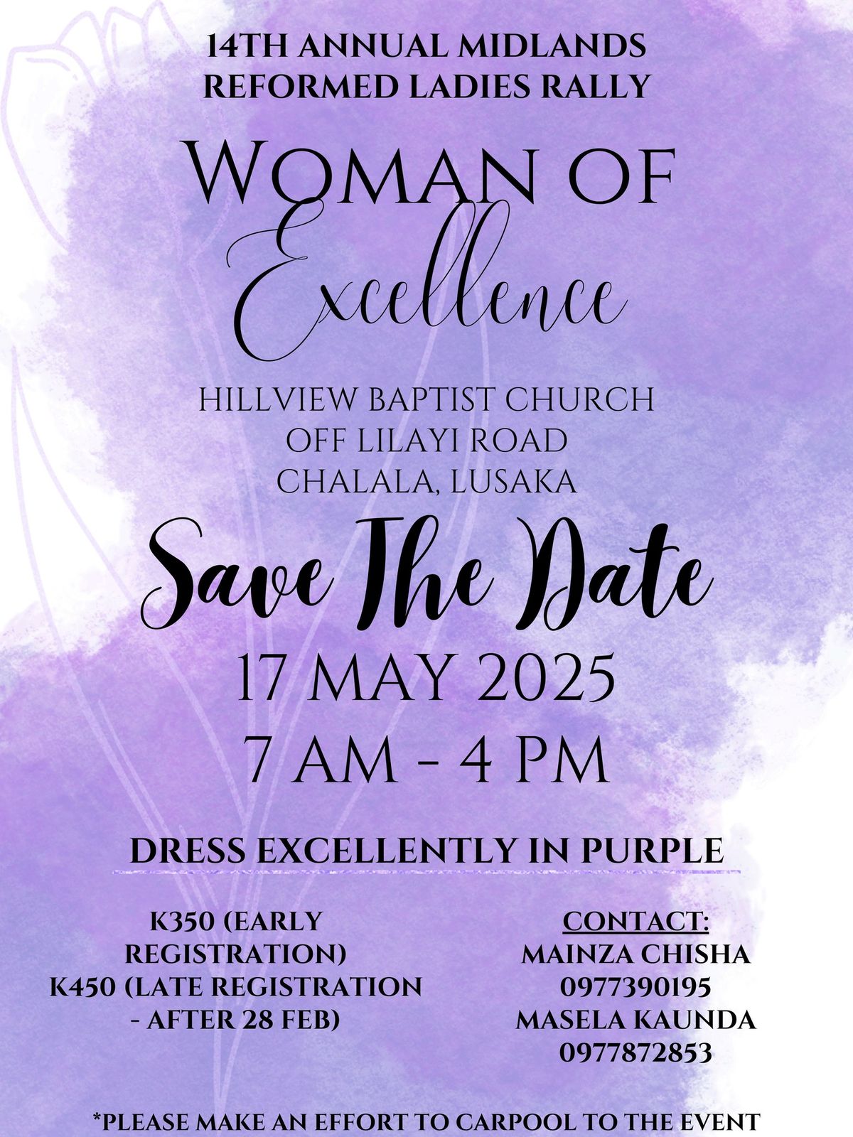 Midlands Reformed Ladies Rally 2025 - WOMAN OF EXCELLENCE