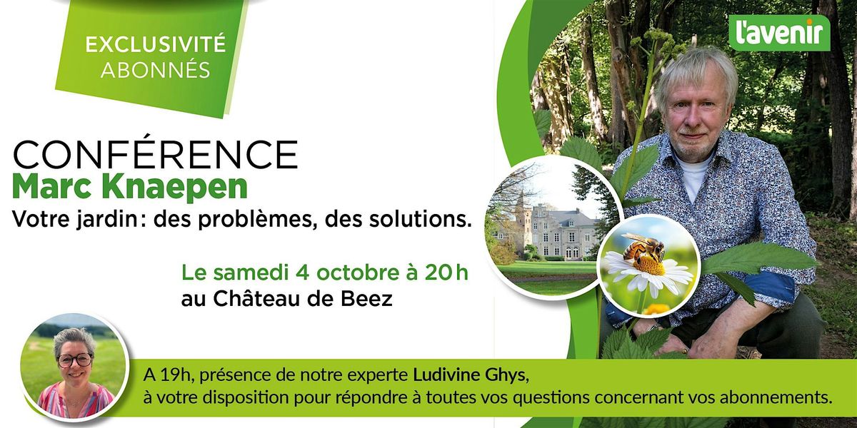 Conf\u00e9rence "Votre jardin: des probl\u00e8mes, des solutions" par Marc Knaepen