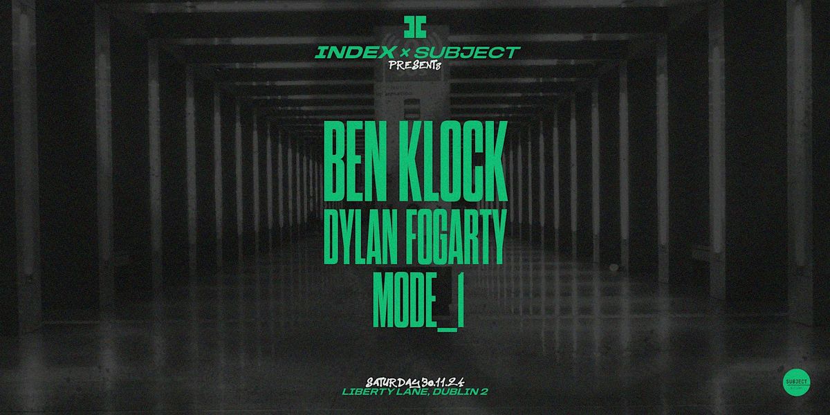 Index x Subject: Ben Klock