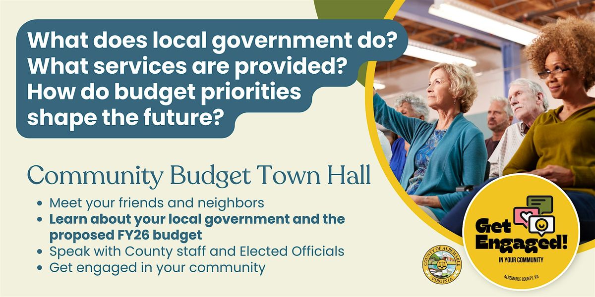 Albemarle County's Community Budget Town Hall at Monticello High School