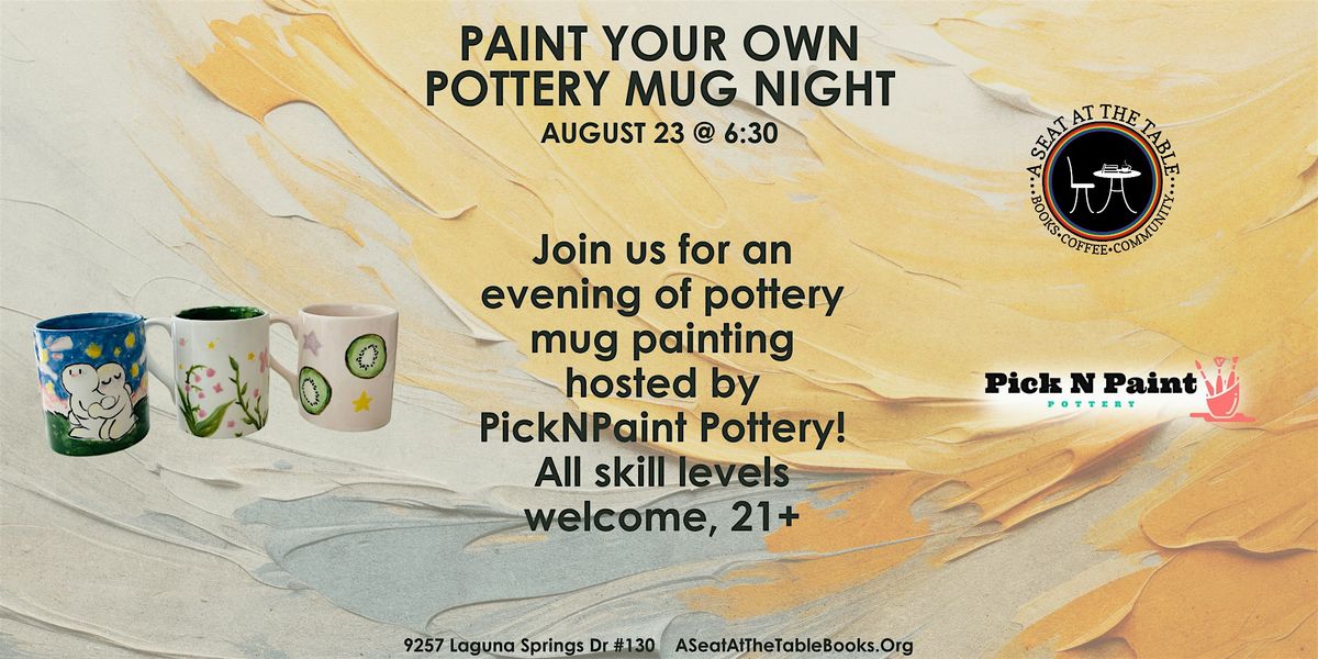 Paint Your Own Pottery Mug at the Bookstore