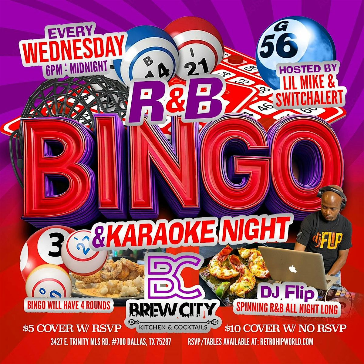 WEDNESDAY R&B BINGO + KARAOKE NIGHT  @ Brew City