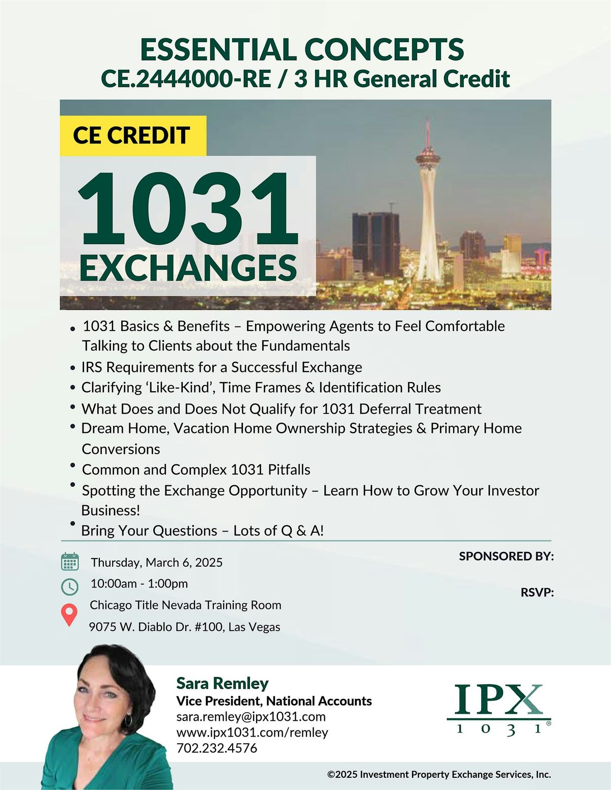 CE Class 1031 Exchanges - Essential Concepts