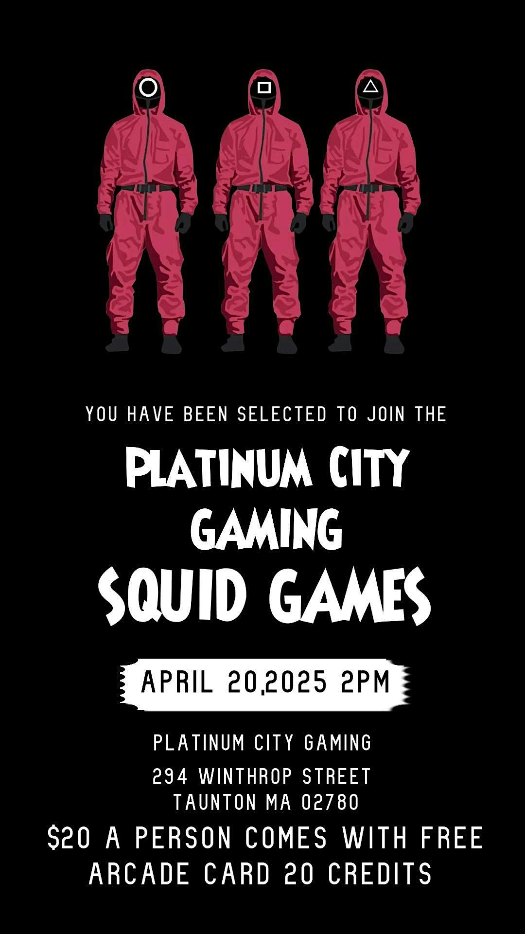 PLATINUM CITY GAMING SQUID GAMES