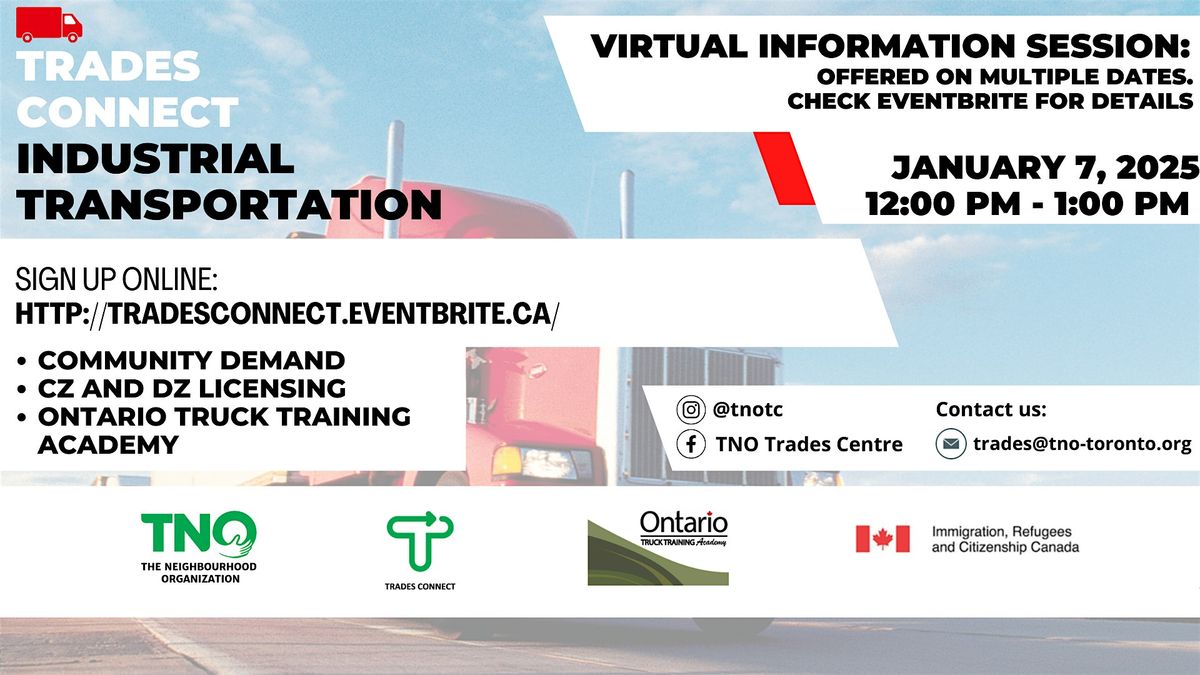 Trades Connect - Industrial Transportation Information Session