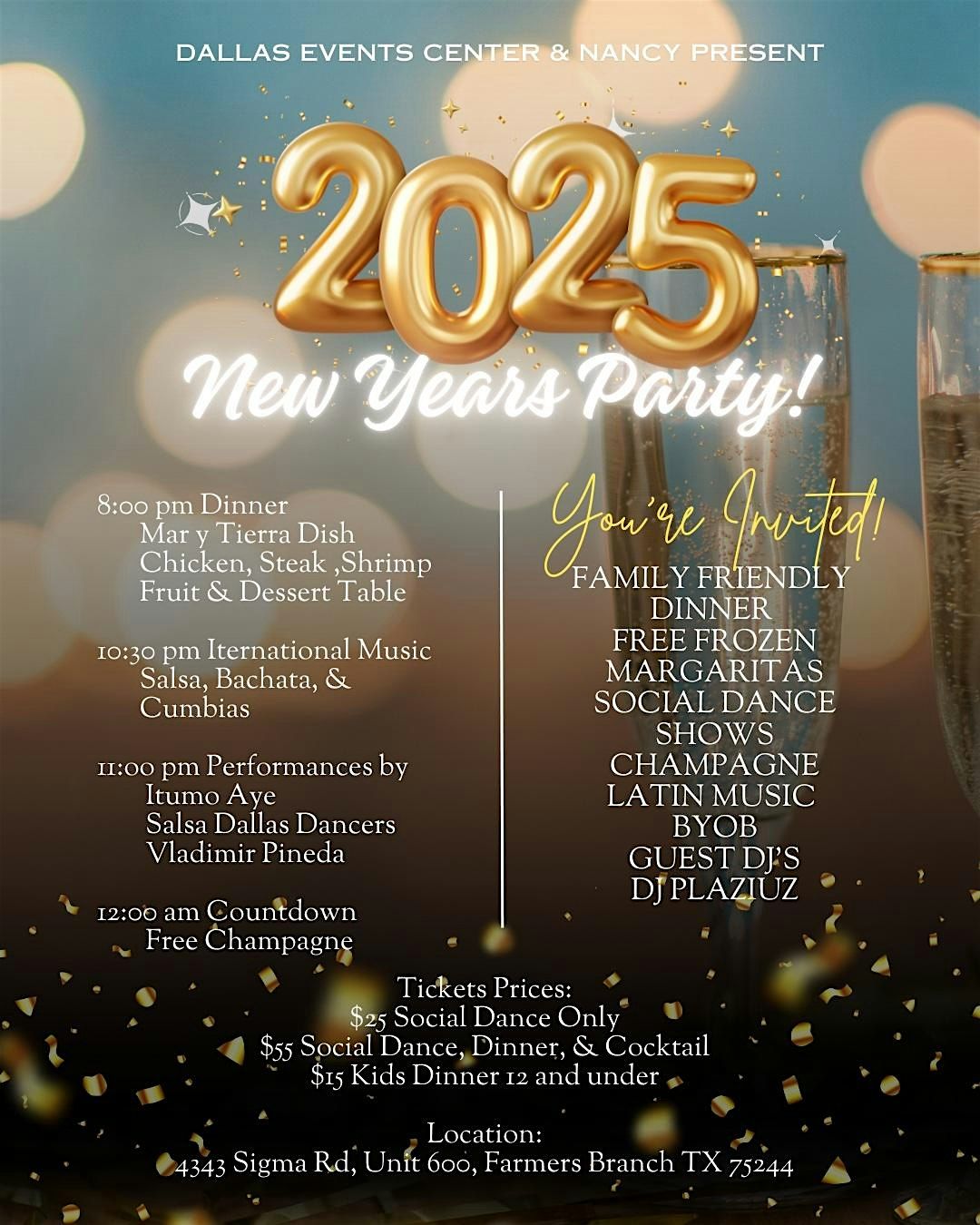 Anual NEW Year  Latin Party