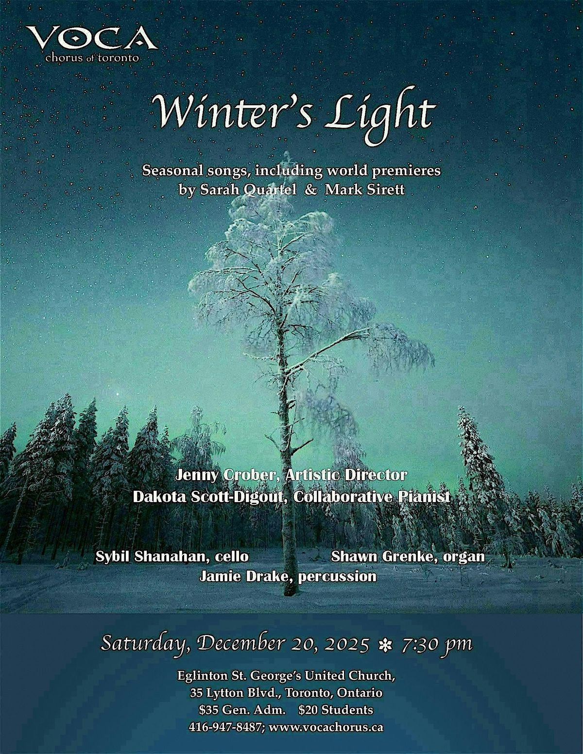 VOCA Chorus of Toronto: "Winter's Light"