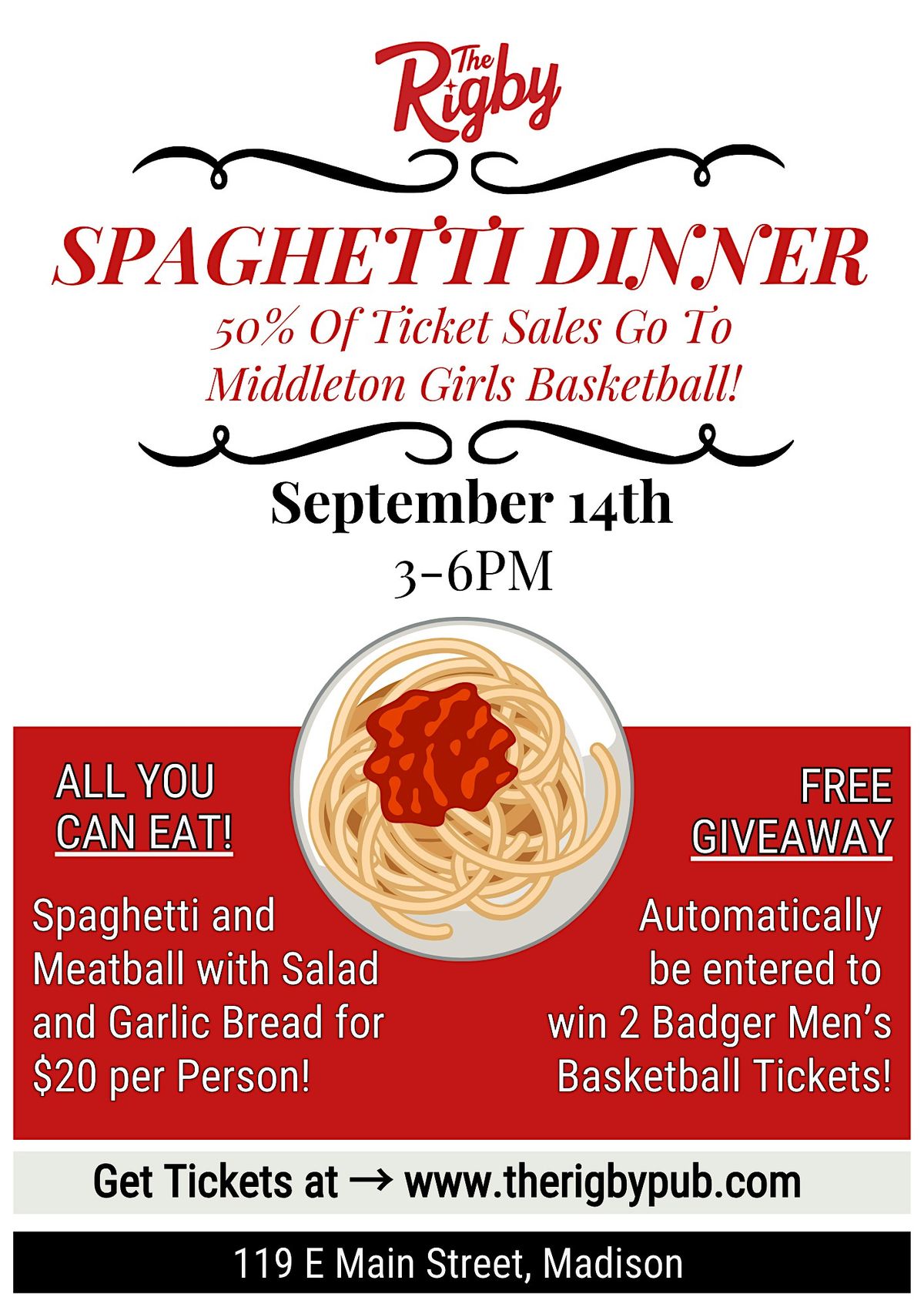 All You Can Eat Spaghetti Dinner