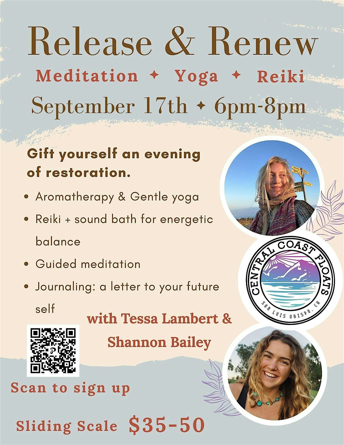 Release & Renew - An evening of yoga, reiki (energy healing), & meditation