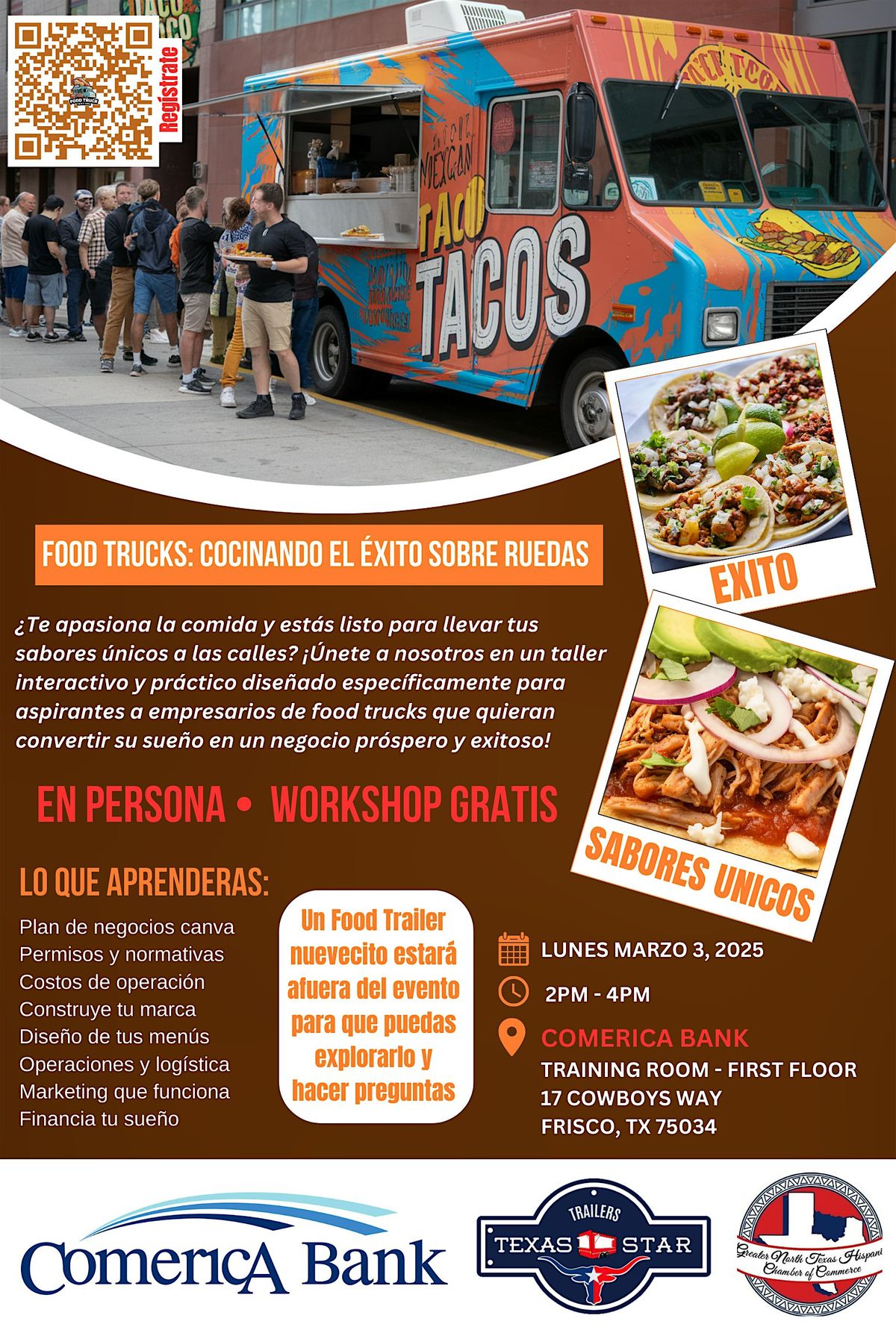 Workshop GRATIS en espa\u00f1ol: "Food Trucks: Cocinando sobre Ruedas"