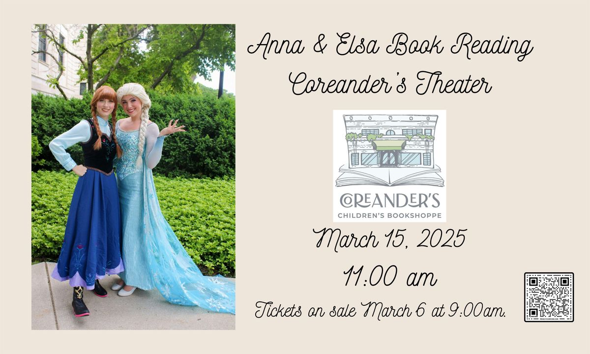 Book reading with Anna & Elsa 11:00 am