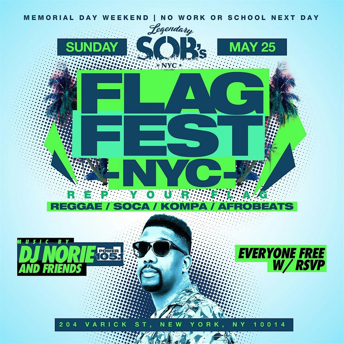 NYC\u2019S #1 MEMORIAL DAY WEEKEND  SUNDAY PARTY FLAG FEST