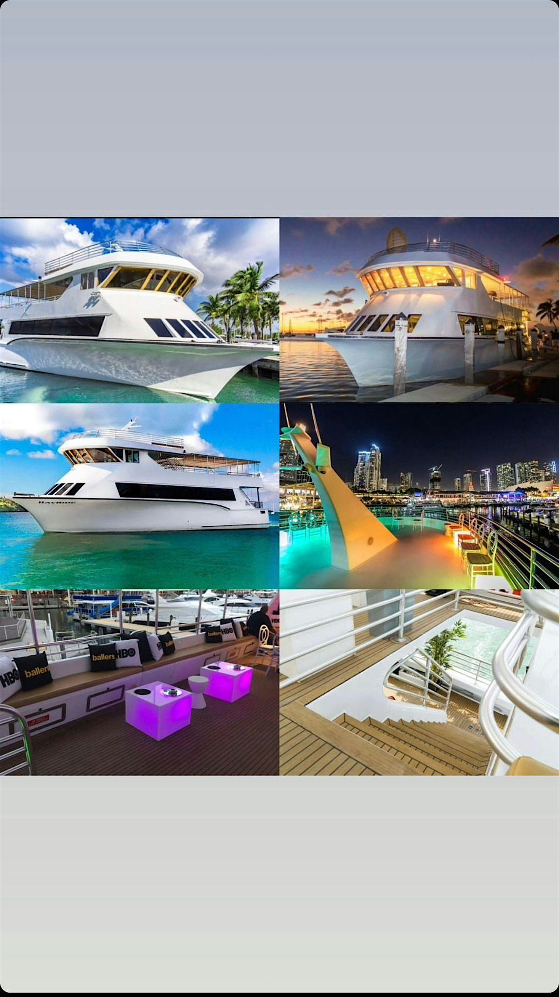 Miami Yacht Party + 3hrs Open Bar & FOOD & PARTY BUS