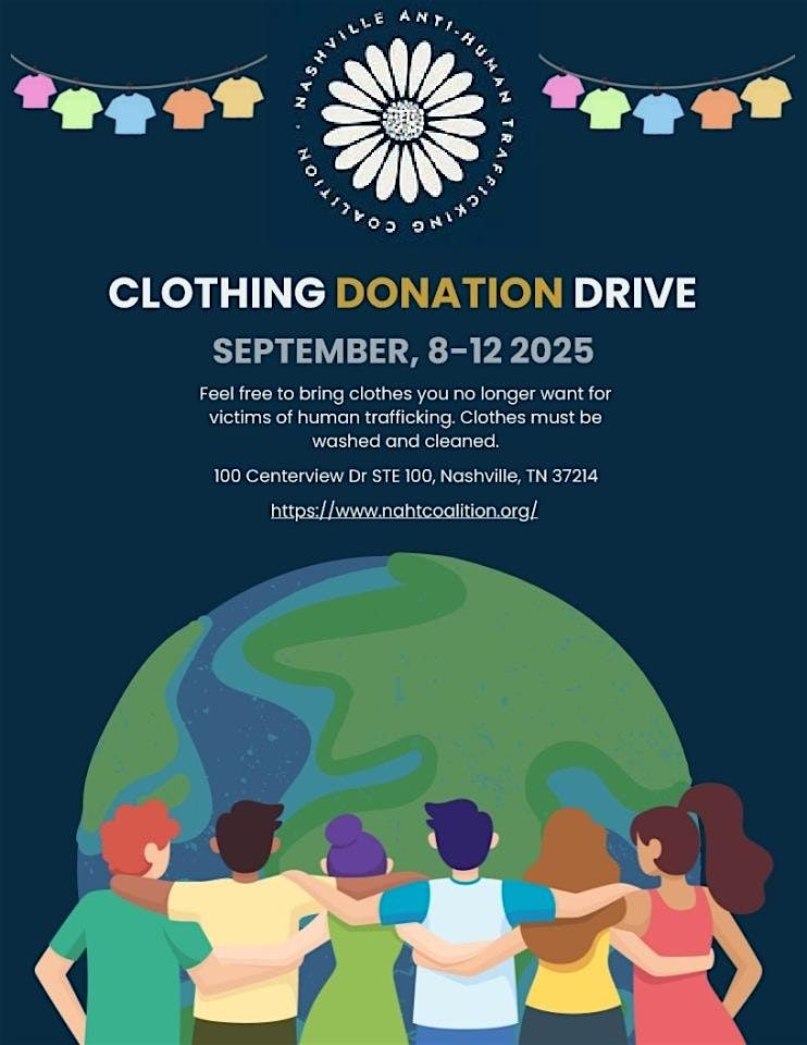 Clothing Drive for Nashville Anti-Human Trafficking Coalition