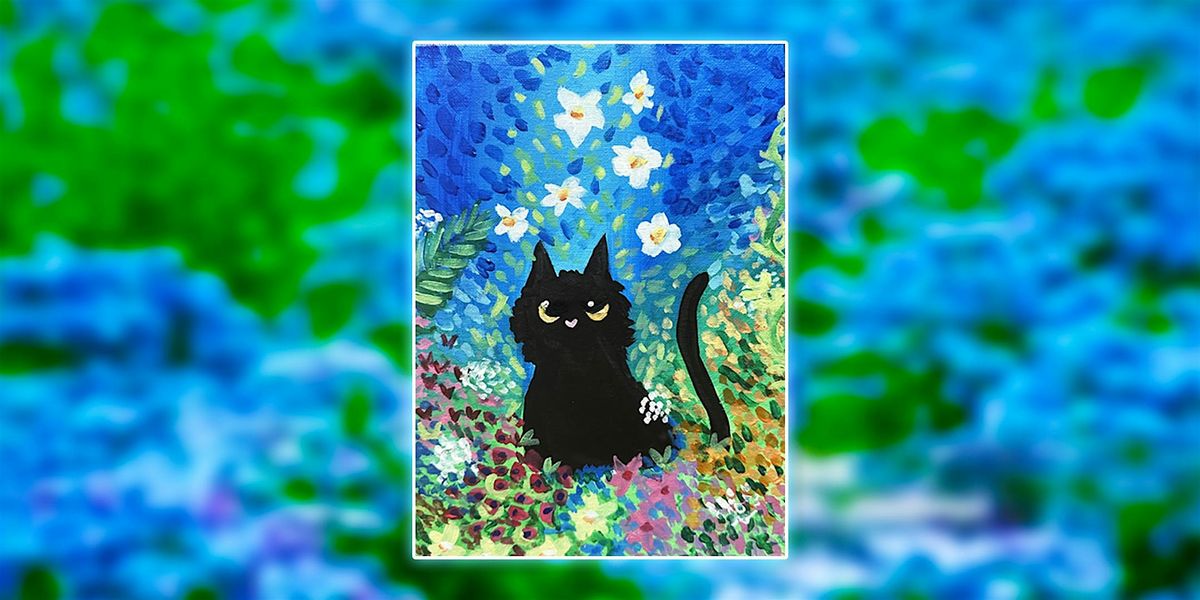 Flower Field Kitty Paint-n-Sip