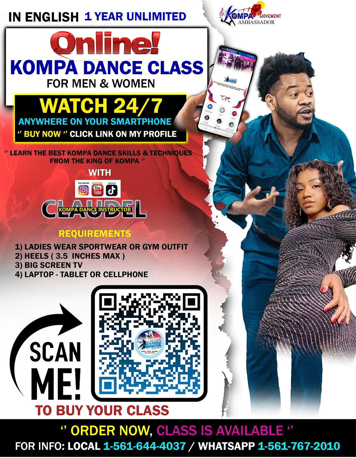 1 YEAR  PLAN-  UNLIMITED KOMPA DANCE  TUTORIAL SHORTS. WATCH 24 \/7