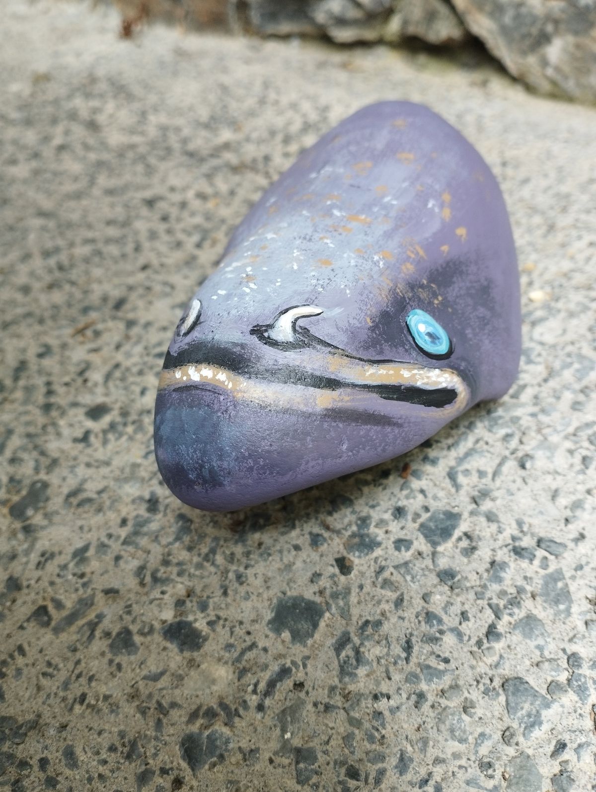 Stone Eel (kohatu tuna) - a community painted rock project!