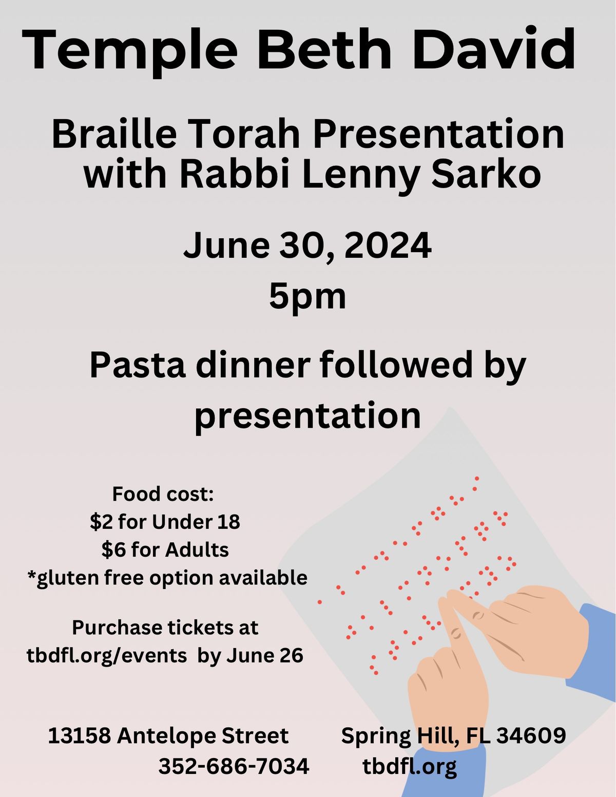 Braille Torah Presentation