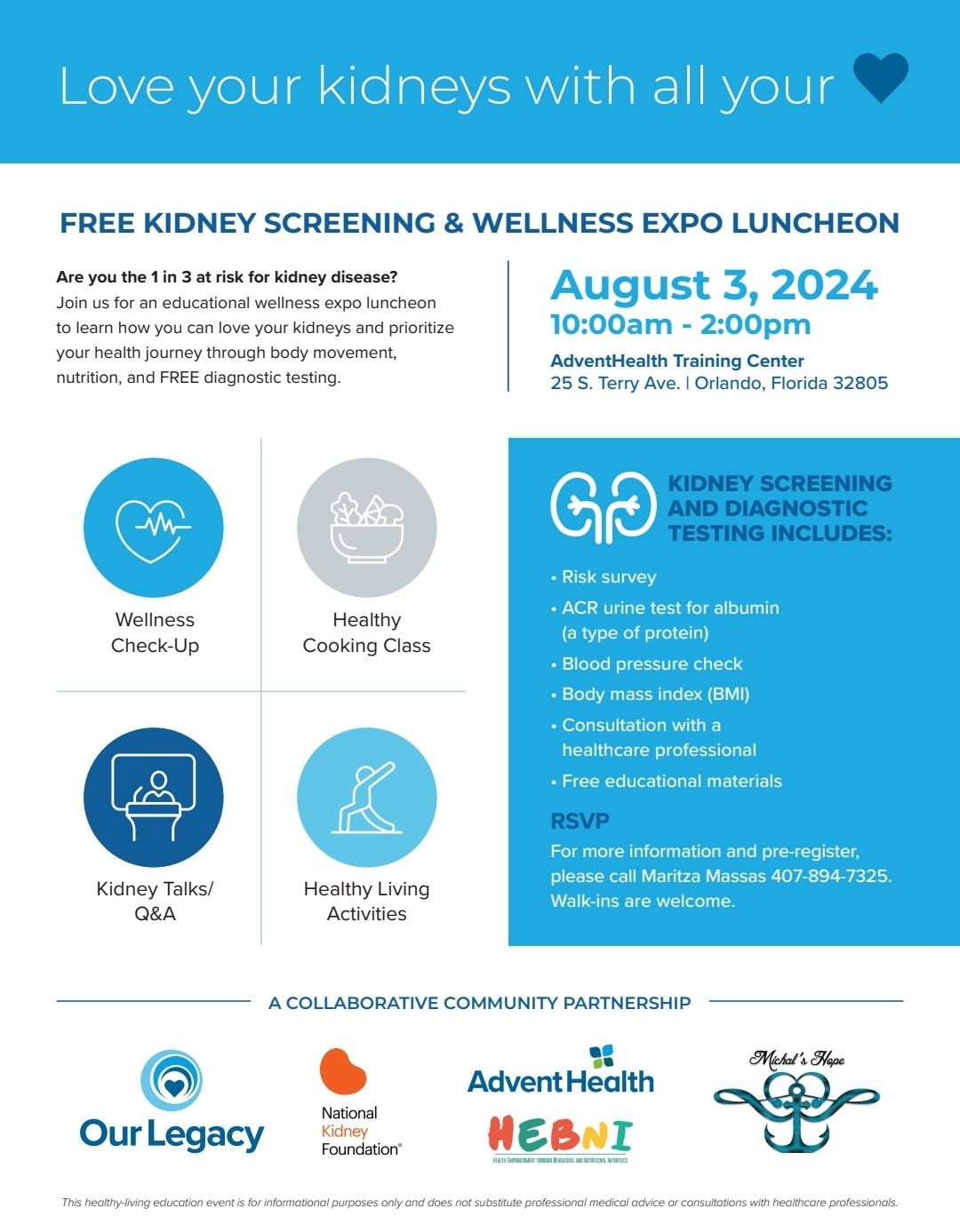 Kidney Screening &Wellness Expo Luncheon