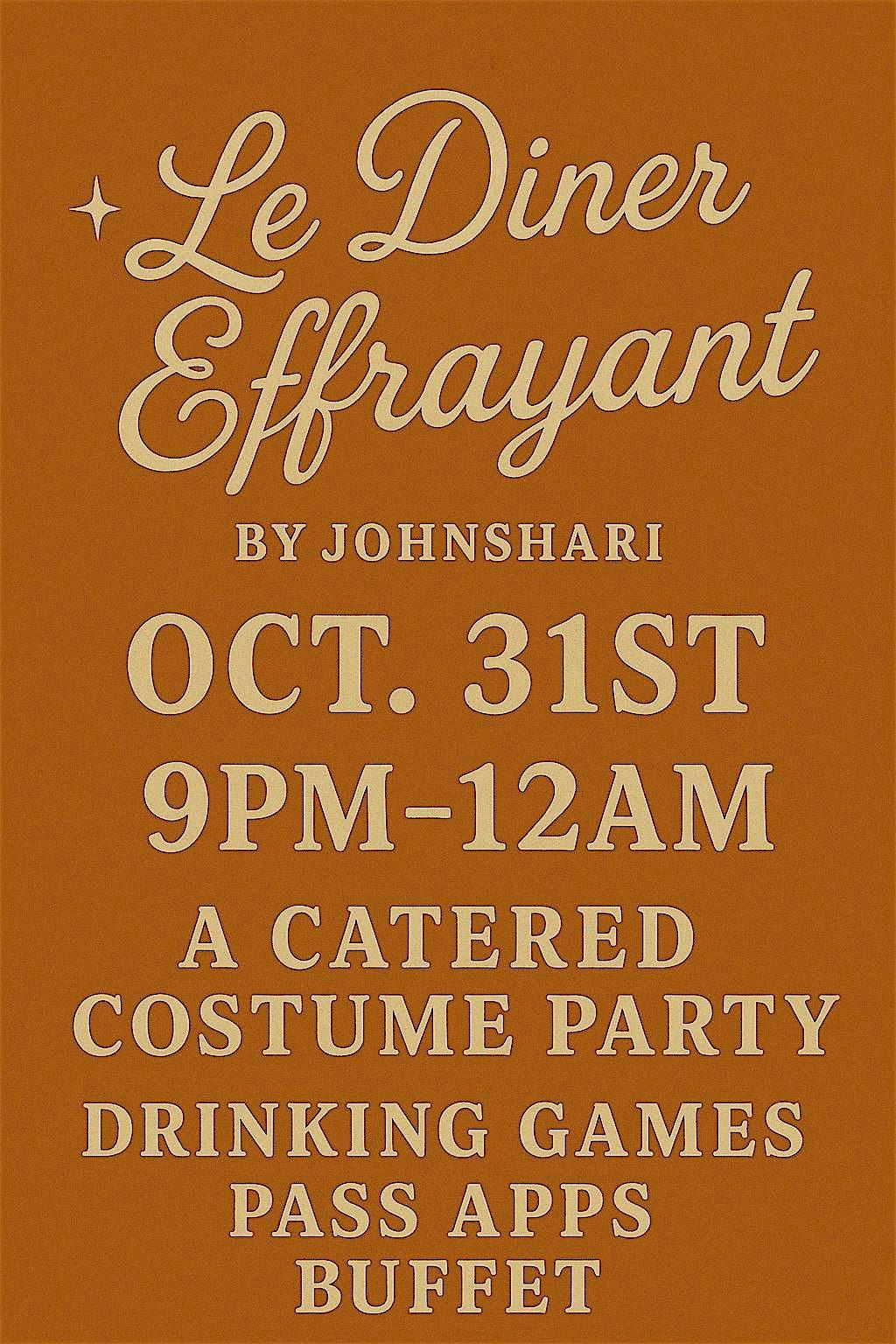 Le Diner Effrayant(Costume & Dinner Party)