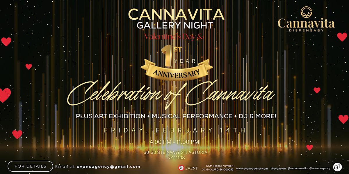 Free RSVP | Valentine\u2019s Day & Cannavita\u2019s 1 year Art Exhibition