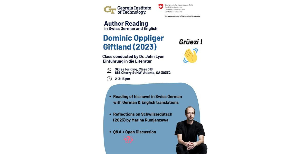 Swiss German Literature Immersion: with Swiss Author Dominic Oppliger