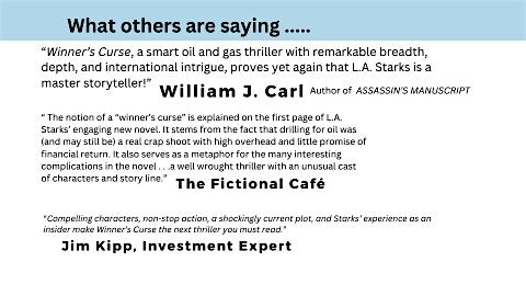 Oil & Gas Thriller : Winner's Curse - discussion with Author L.A. Starks