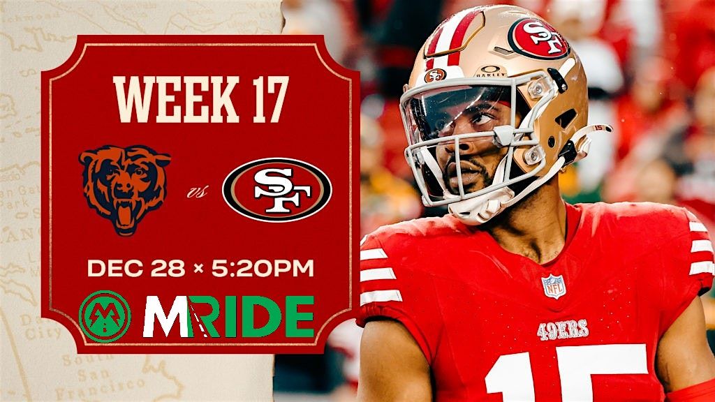 49ers vs BEARS SHUTTLE BUS R\/T FROM SAN FRANCISCO (MARINA) 12\/28\/2025