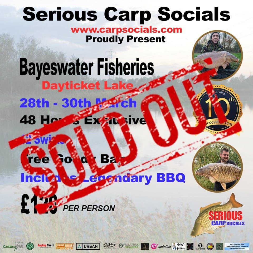 Bayeswater Fisheries Exclusive Serious CARP Socials Takeover .