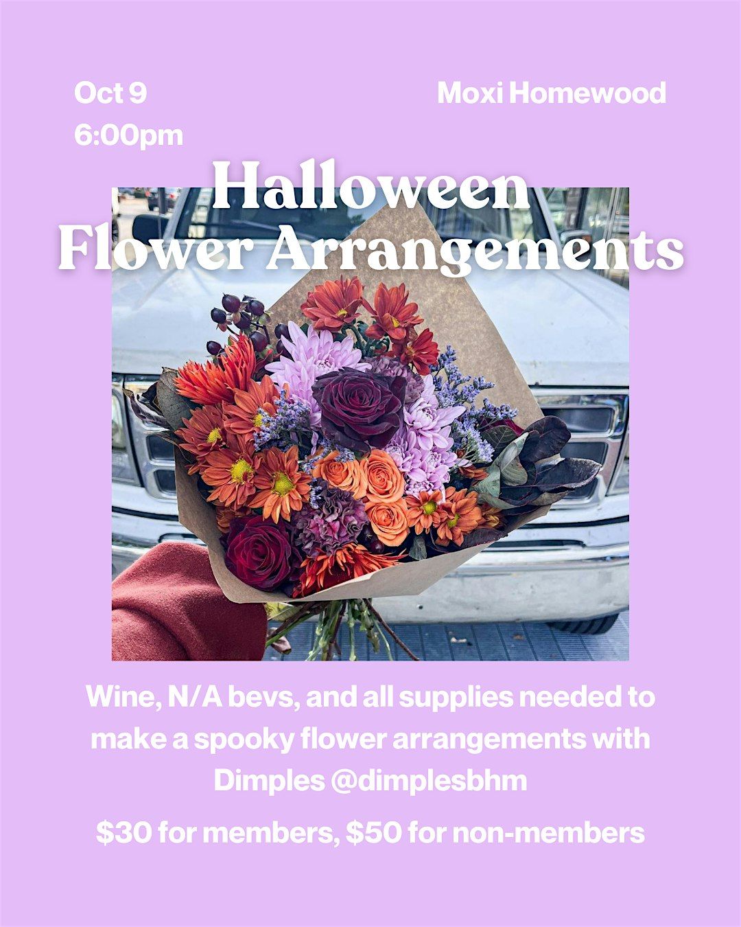 Halloween Floral Arrangements with Dimples!