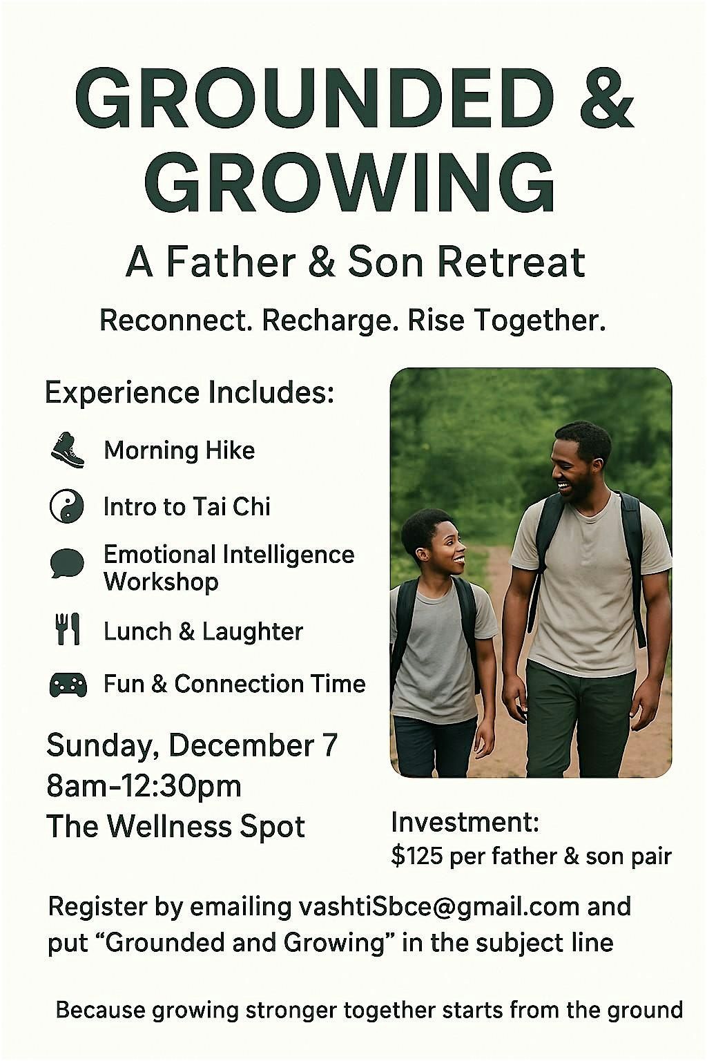 Grounded & Growing Father & Son Half Day Retreat