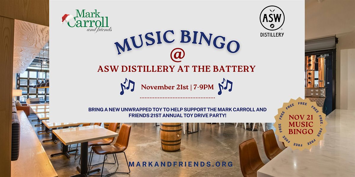 Music Bingo at ASW Distillery at The Battery