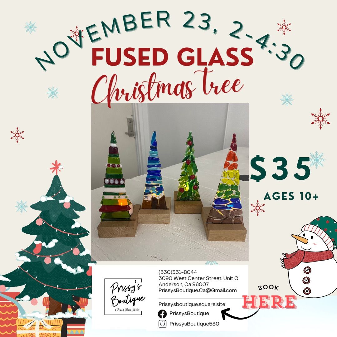 Fused Glass Christmas Tree Tea Light Workshop Ages 10+