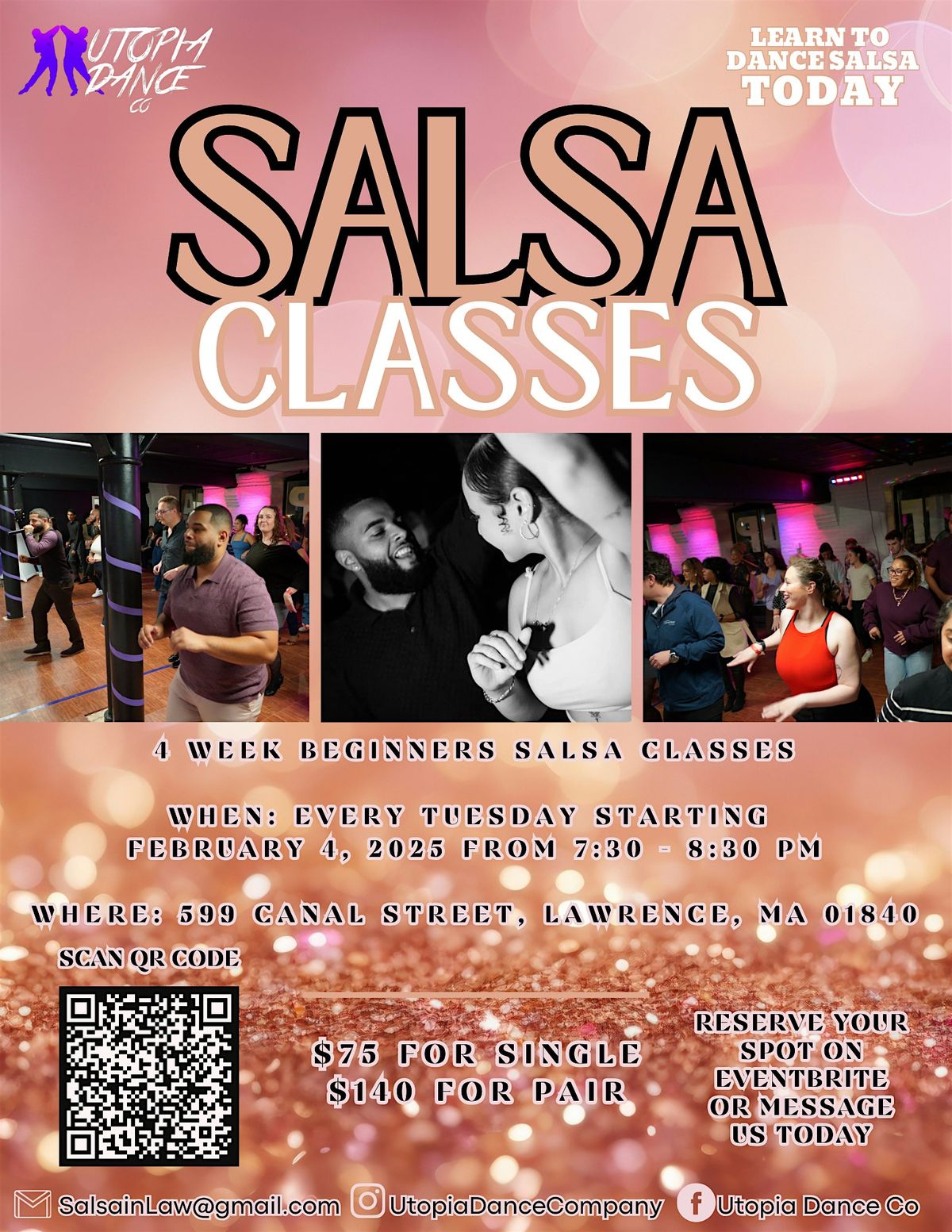 SALSA DANCE LESSONS (4 WEEKS)