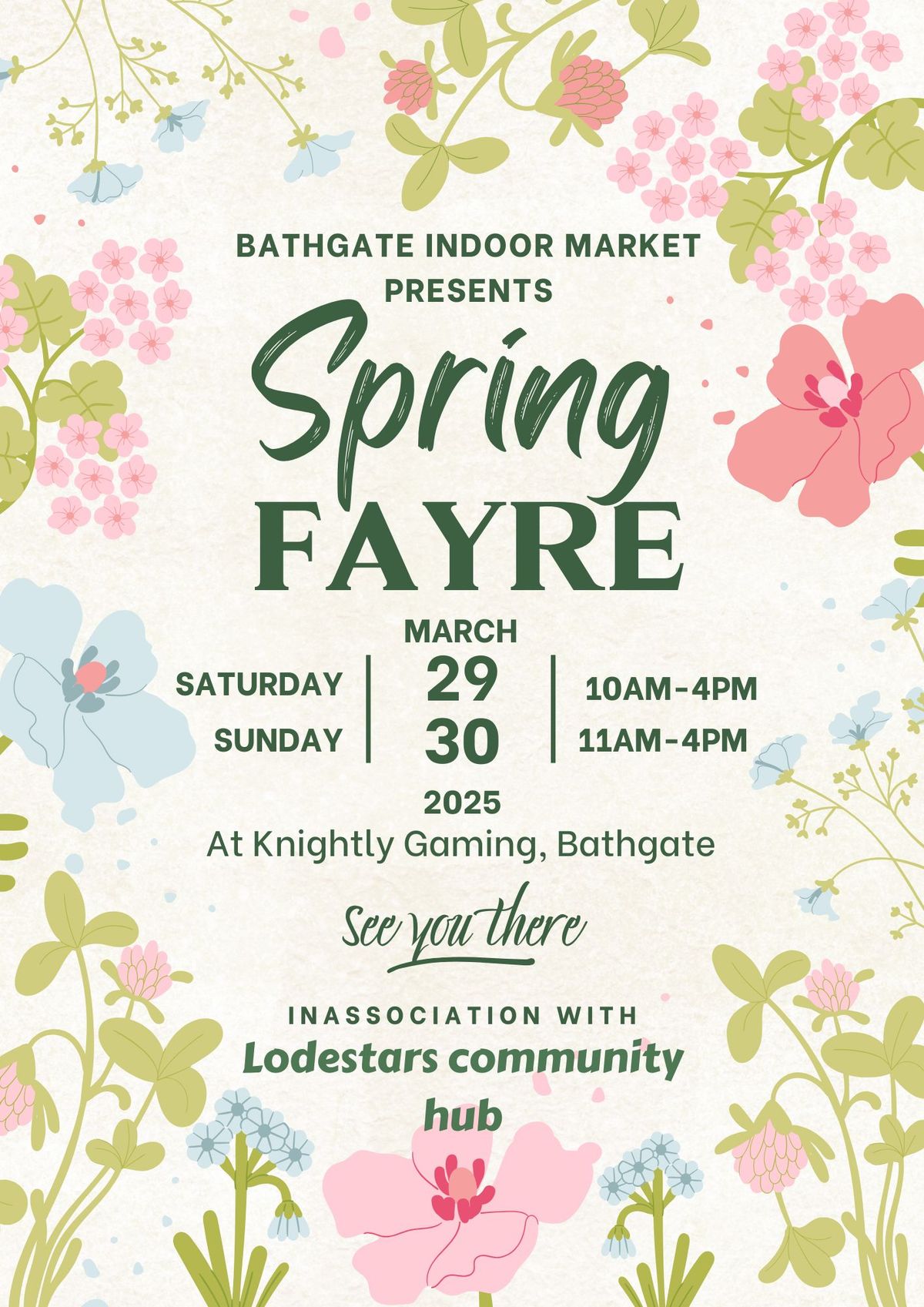 Bathgate Indoor Market Spring Fayre