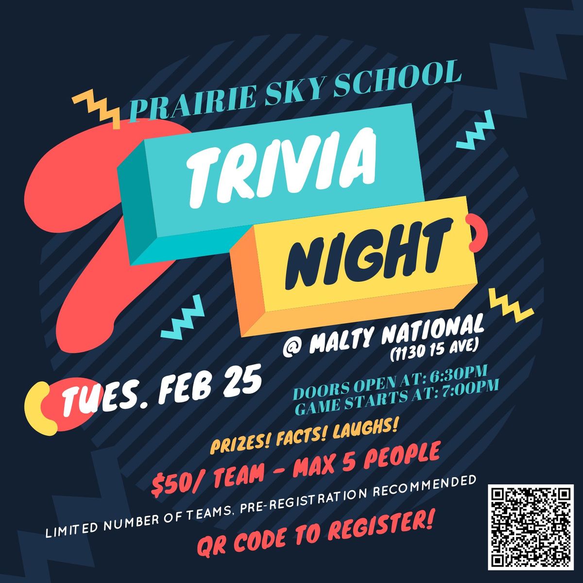 Prairie Sky School Trivia Night