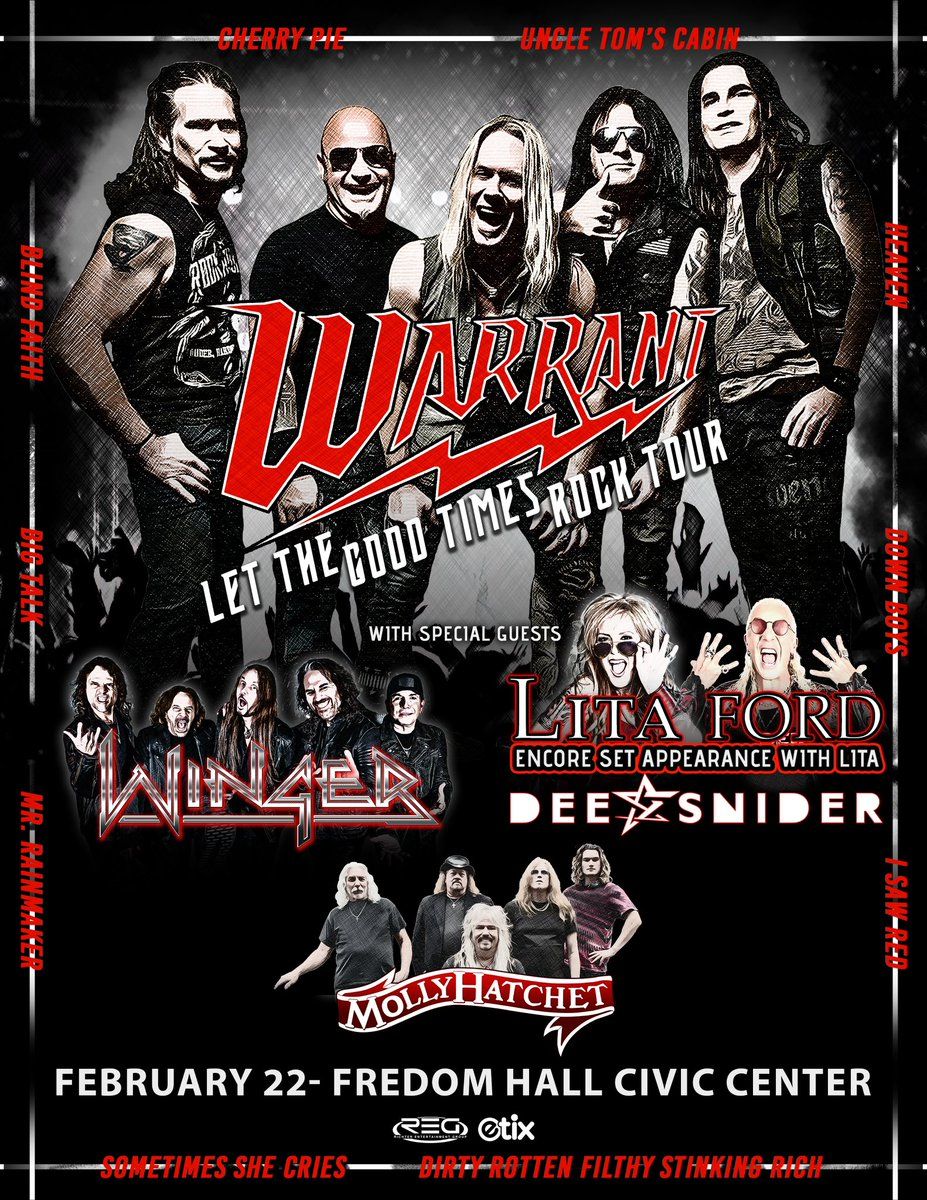 Warrant  Winger  Lita Ford  Dee Snider & Molly Hatchet