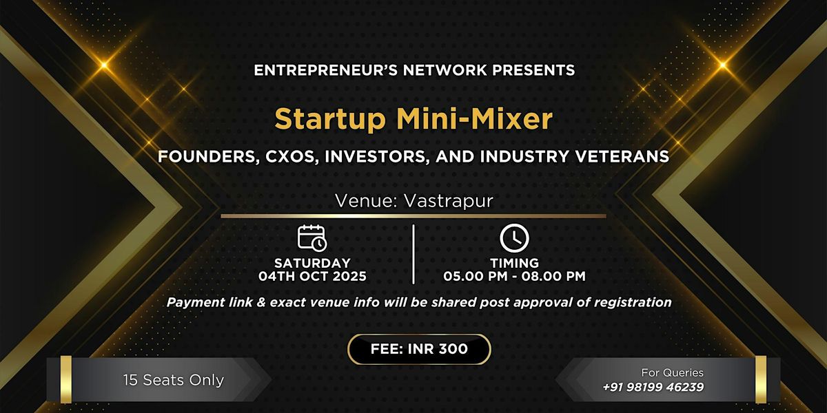 Startup Mini Meetup (Ahmedabad)