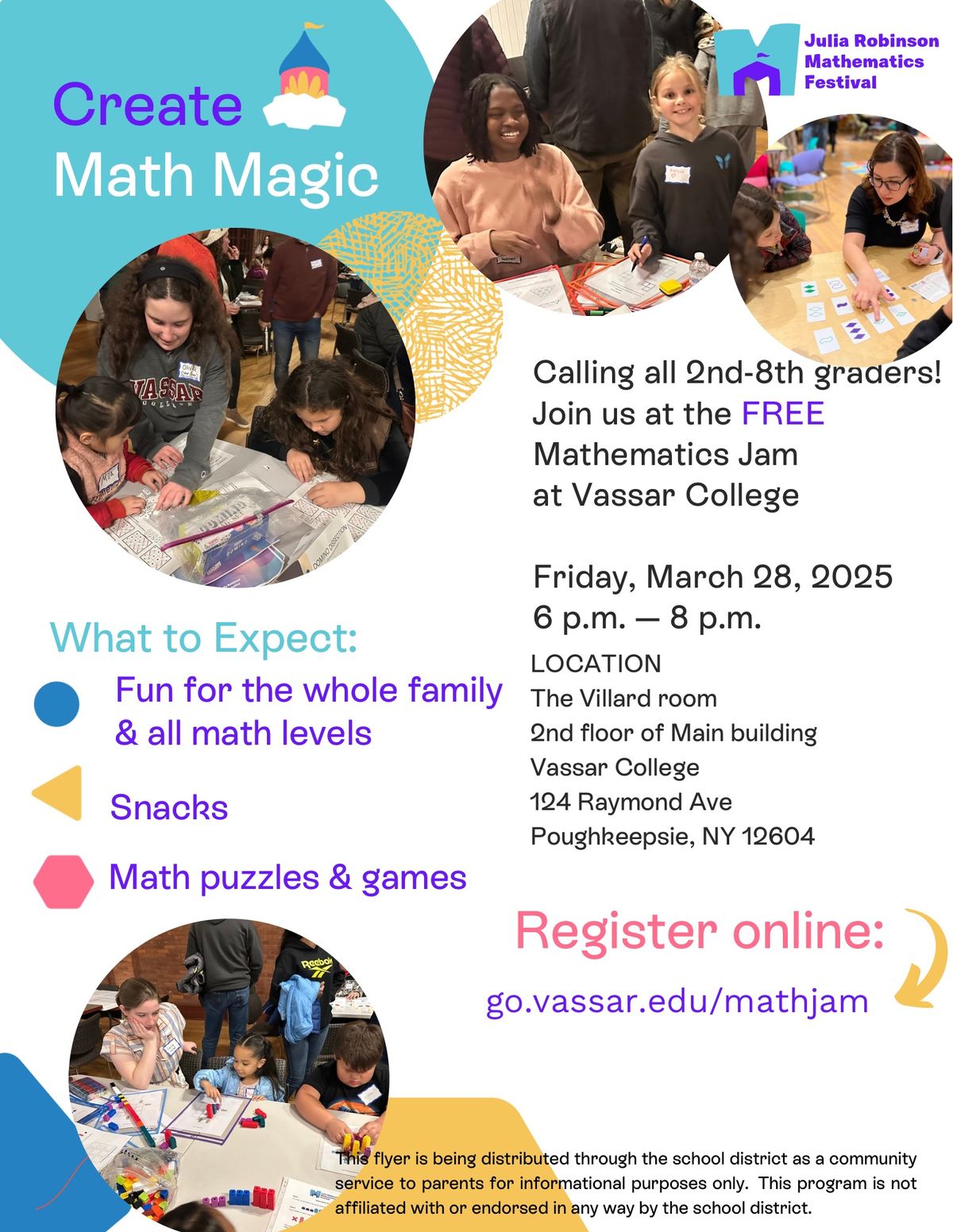 Math Jam at Vassar College - Spring 2025