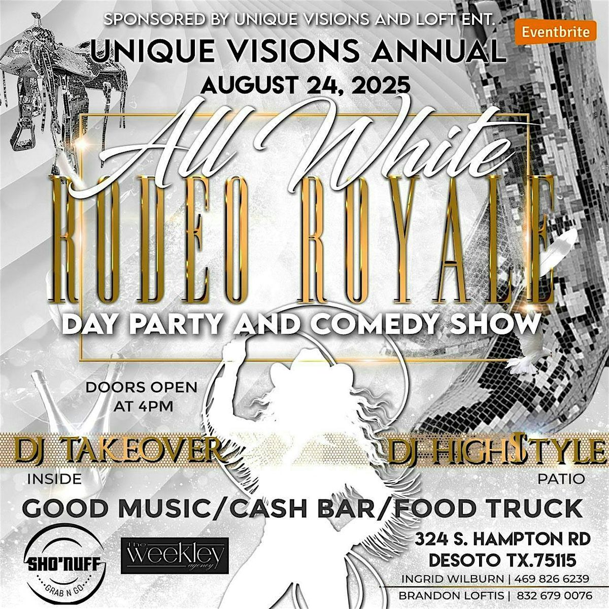 Unique Visions Annual All White "Rodeo Royale" Day Party & Comedy