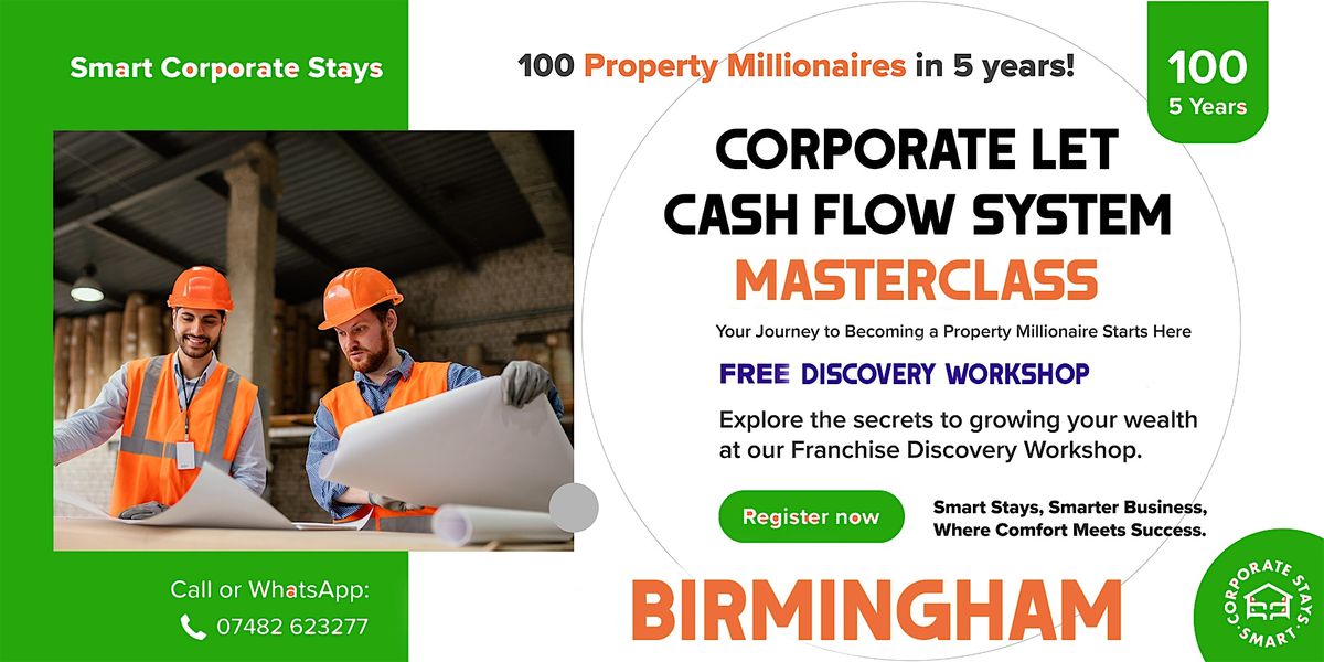 The 7-Figure  Corporate Let Cashflow System - 1-Day Masterclass -Birmingham
