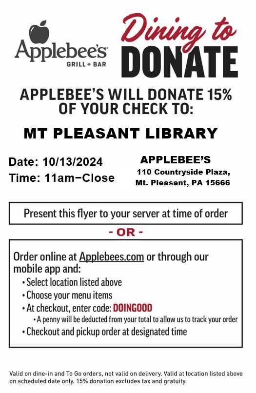 Applebee's Fundraiser