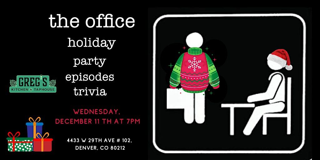 Office Holiday Party Episodes Trivia at Greg\u2019s Kitchen and Taphouse