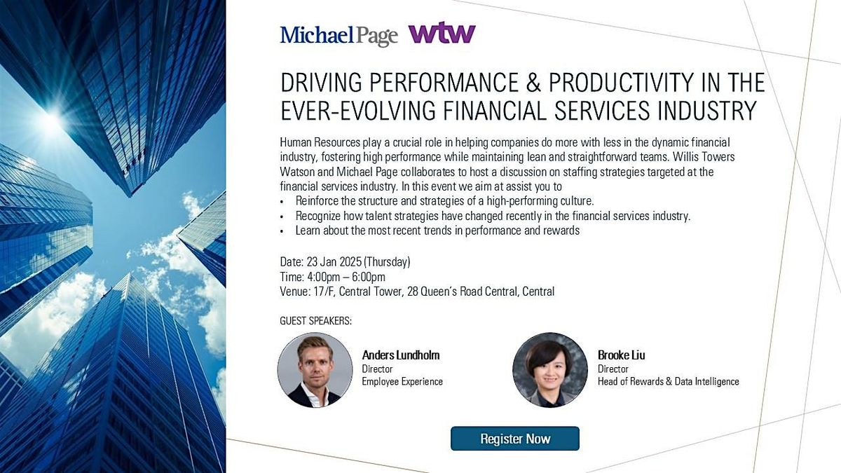 Driving Performance & Productivity in the Ever-Evolving Financial services