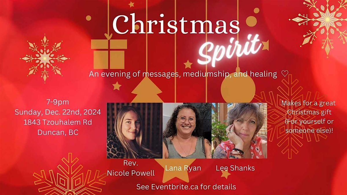 Christmas Spirit - An evening of mediumship, messages, and healing