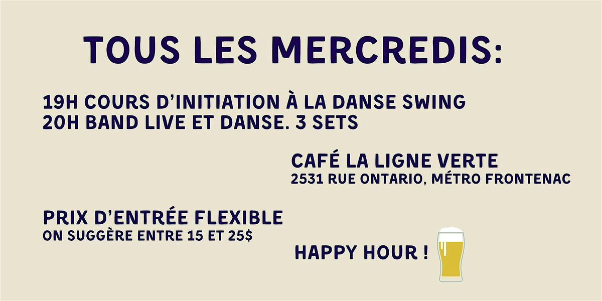 Live jazz and swing  dance class - Les Mercredis swing
